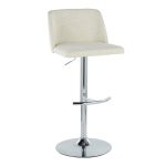 Toriano Cream Contemporary Adjustable Swivel Barstool Set (Set of 2) 11 Toriano Cream Contemporary Adjustable Swivel Barstool Set (Set of 2)