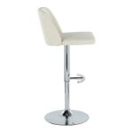 Toriano Cream Contemporary Adjustable Swivel Barstool Set (Set of 2) 12 Toriano Cream Contemporary Adjustable Swivel Barstool Set (Set of 2)