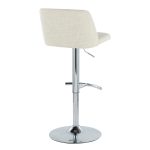 Toriano Cream Contemporary Adjustable Swivel Barstool Set (Set of 2) 13 Toriano Cream Contemporary Adjustable Swivel Barstool Set (Set of 2)