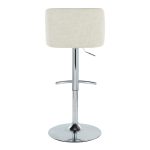 Toriano Cream Contemporary Adjustable Swivel Barstool Set (Set of 2) 14 Toriano Cream Contemporary Adjustable Swivel Barstool Set (Set of 2)