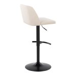 Toriano Cream Noise Fabric Contemporary Adjustable Swivel Barstool (Set of 2) 13 Toriano Cream Noise Fabric Contemporary Adjustable Swivel Barstool (Set of 2)