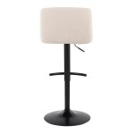 Toriano Cream Noise Fabric Contemporary Adjustable Swivel Barstool (Set of 2) 14 Toriano Cream Noise Fabric Contemporary Adjustable Swivel Barstool (Set of 2)