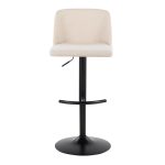 Toriano Cream Noise Fabric Contemporary Adjustable Swivel Barstool (Set of 2) 15 Toriano Cream Noise Fabric Contemporary Adjustable Swivel Barstool (Set of 2)