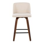 Toriano Mid-Century Modern Cream Fabric Counter Stools (Set of 2) (Set of 2) 23 Toriano Mid-Century Modern Cream Fabric Counter Stools (Set of 2) (Set of 2)