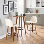Toriano Walnut Cream Swivel Mid-Century Modern Counter Stools (Set of 2) 13 Toriano Walnut Cream Swivel Mid-Century Modern Counter Stools (Set of 2)