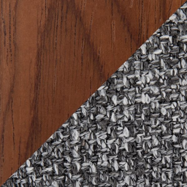 Toriano Walnut Grey Fabric Mid Century Modern Counter Stools Set of 2 12
