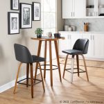 Toriano Walnut Mid-Century Modern Black Faux Leather Counter Stool (Set of 2) 14 Toriano Walnut Mid-Century Modern Black Faux Leather Counter Stool (Set of 2)