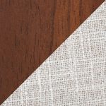 Toriano Walnut Wood Beige Fabric Mid-Century Dining Chairs (Set of 2) 22 Toriano Walnut Wood Beige Fabric Mid-Century Dining Chairs (Set of 2)