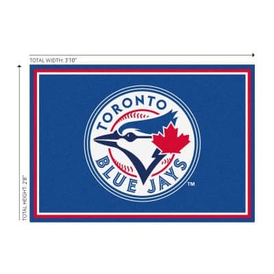 Toronto Blue Jays 3x4 Spirit Area Rug Officially Licensed MLB