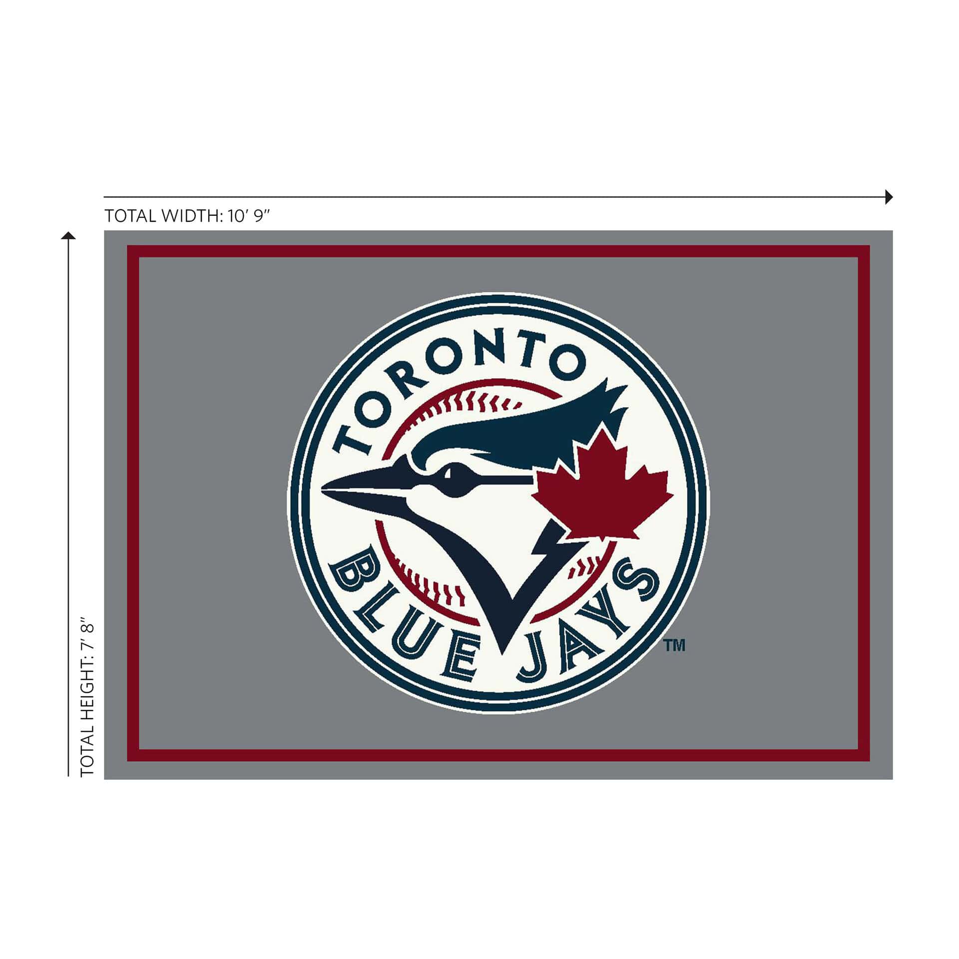 Toronto Blue Jays 8x11 Spirit Rug Officially Licensed MLB 3 Toronto Blue Jays 8x11 Spirit Rug Officially Licensed MLB - Image 3