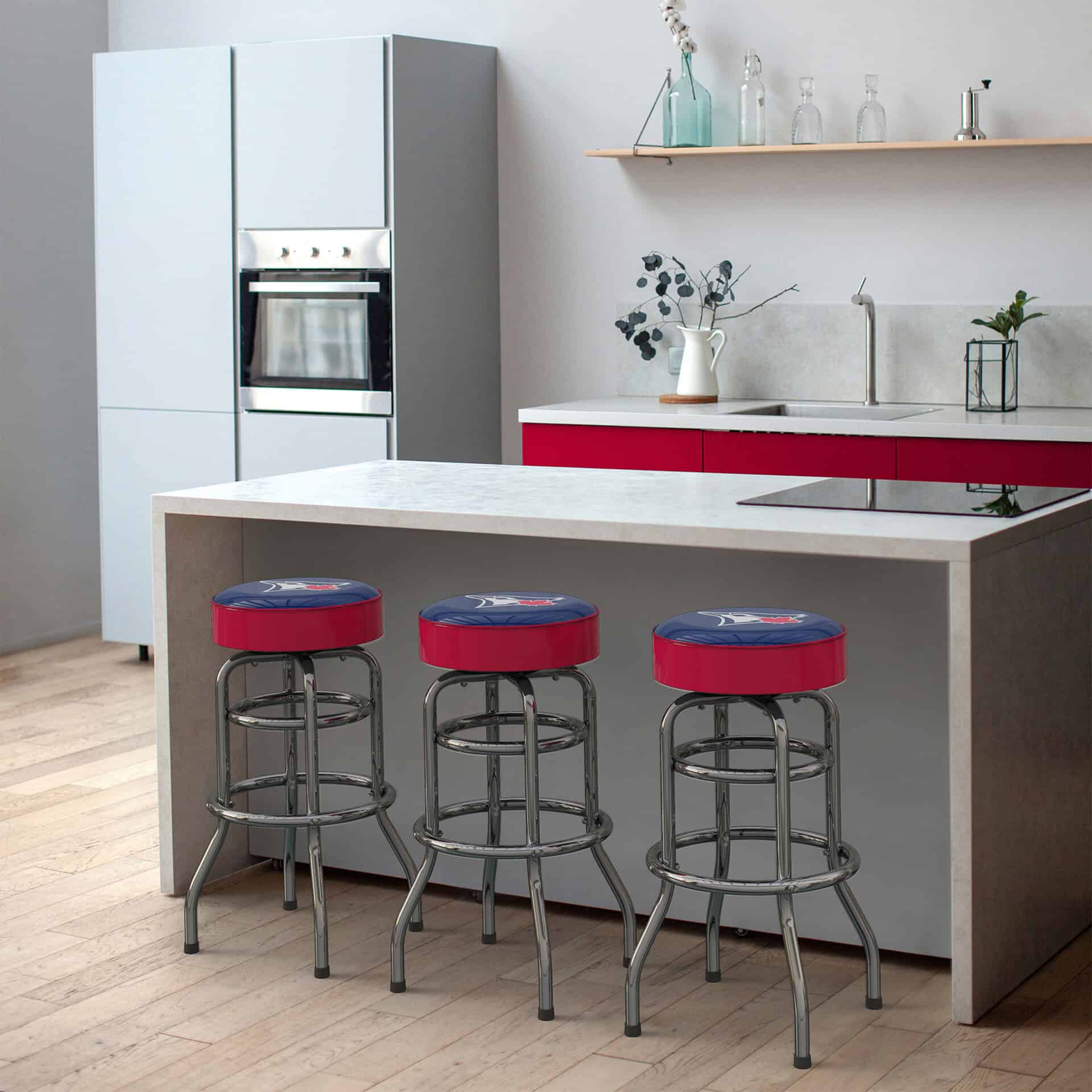 Toronto Blue Jays Chrome Bar Stool American Made Team Barstool 4 Toronto Blue Jays Chrome Bar Stool American Made Team Barstool - Image 4