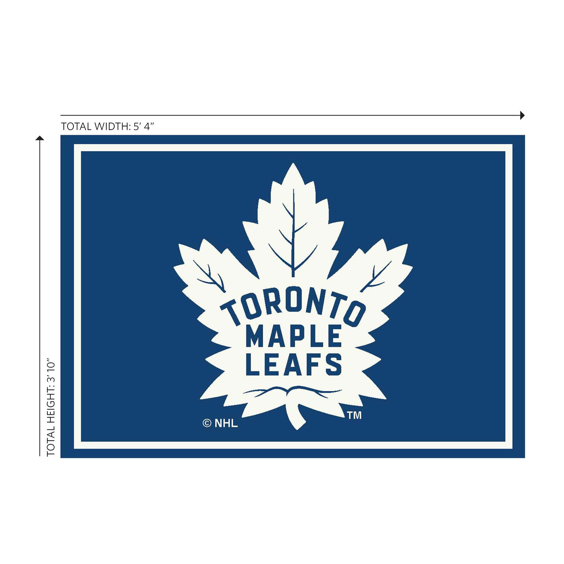Toronto Maple Leafs 4x6 Spirit Rug 1 Toronto Maple Leafs 4x6 Spirit Rug