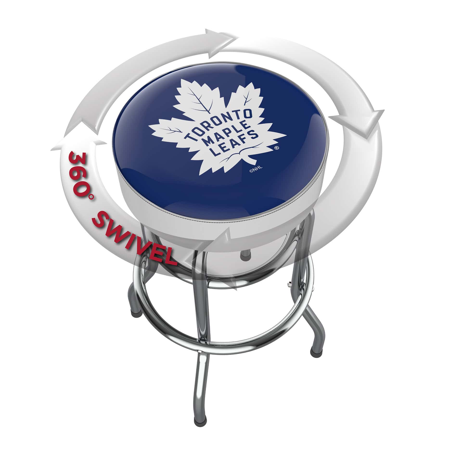 Toronto Maple Leafs Chrome Bar Stool 2 Toronto Maple Leafs Chrome Bar Stool - Image 2