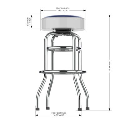 Toronto Maple Leafs Chrome Bar Stool