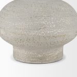 Torres Small Textured Off White w/ Gold Metal Vase