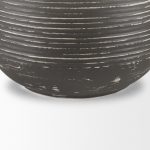 Toru Medium White w/ Grey Ombre Metal Vase
