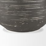 Toru Tall White w/ Grey Ombre Metal Vase