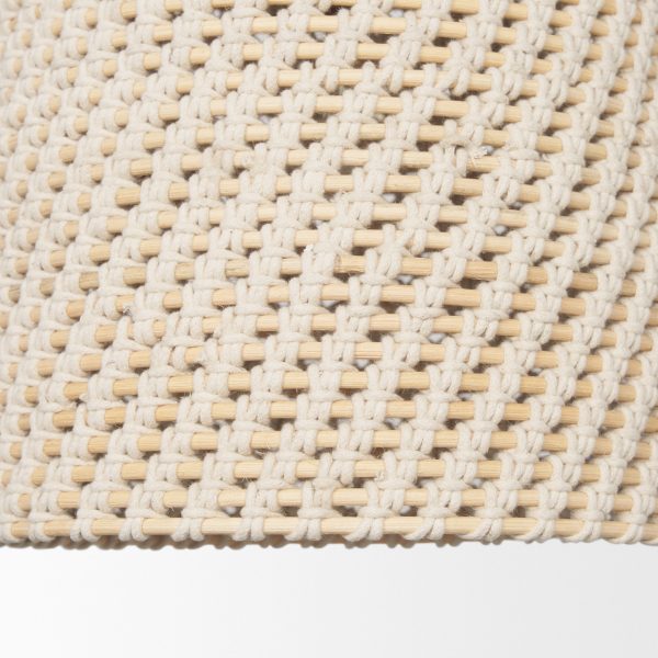 Tosha 1 Light Cotton Rope Bell Pendant 7