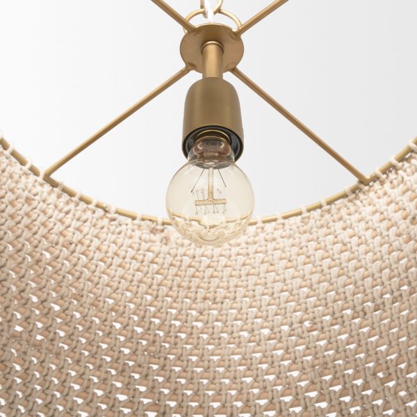 Tosha 1 Light Tapered Cotton Rope Drum Pendant 8