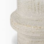 Tovah Medium Textured White w/ Gold Metal Vase