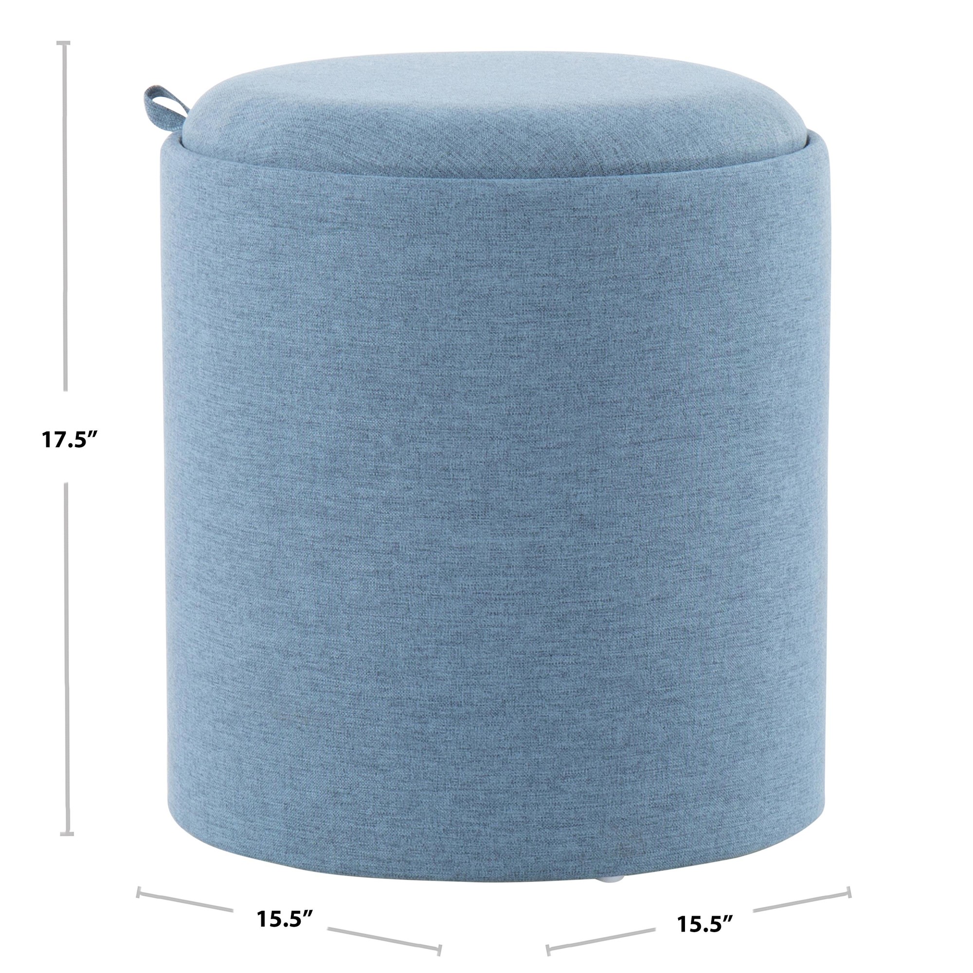 Tray Grey Fabric Contemporary Nesting Ottoman Set 8 Tray Grey Fabric Contemporary Nesting Ottoman Set - Image 8