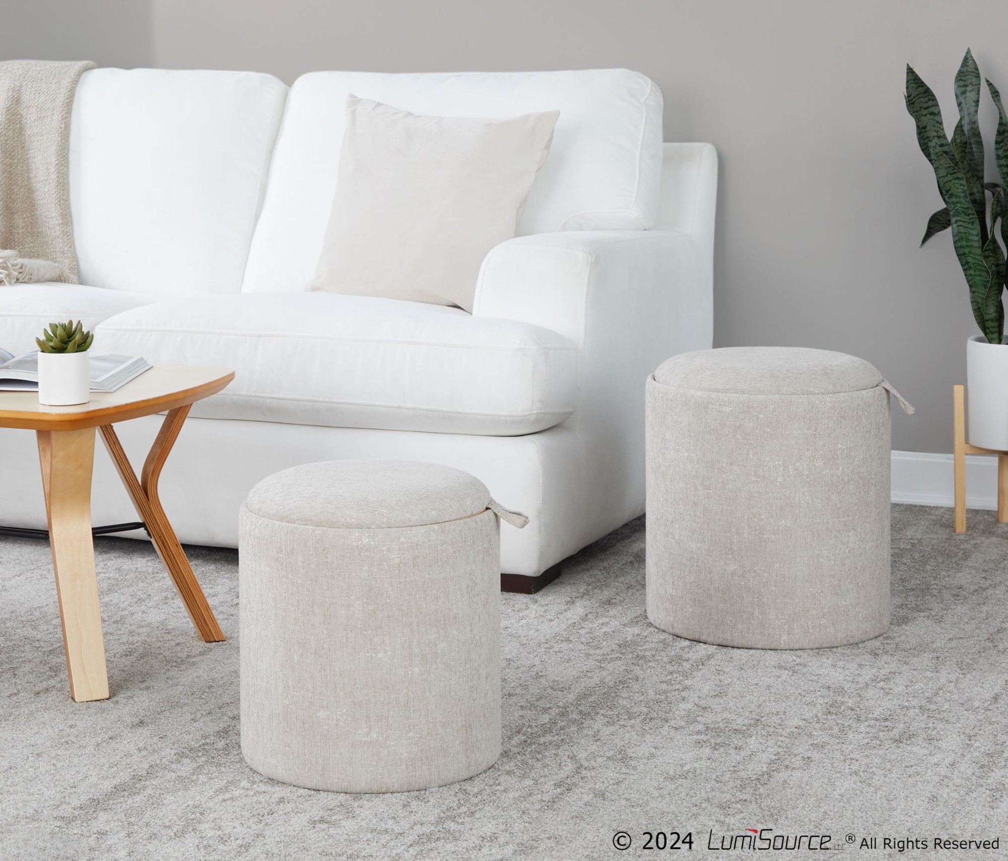 Tray Light Brown Contemporary Nesting Ottoman Set 1 Tray Light Brown Contemporary Nesting Ottoman Set