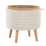 Tray Plush Cream Faux Fur Storage Ottoman Set 26 Tray Plush Cream Faux Fur Storage Ottoman Set