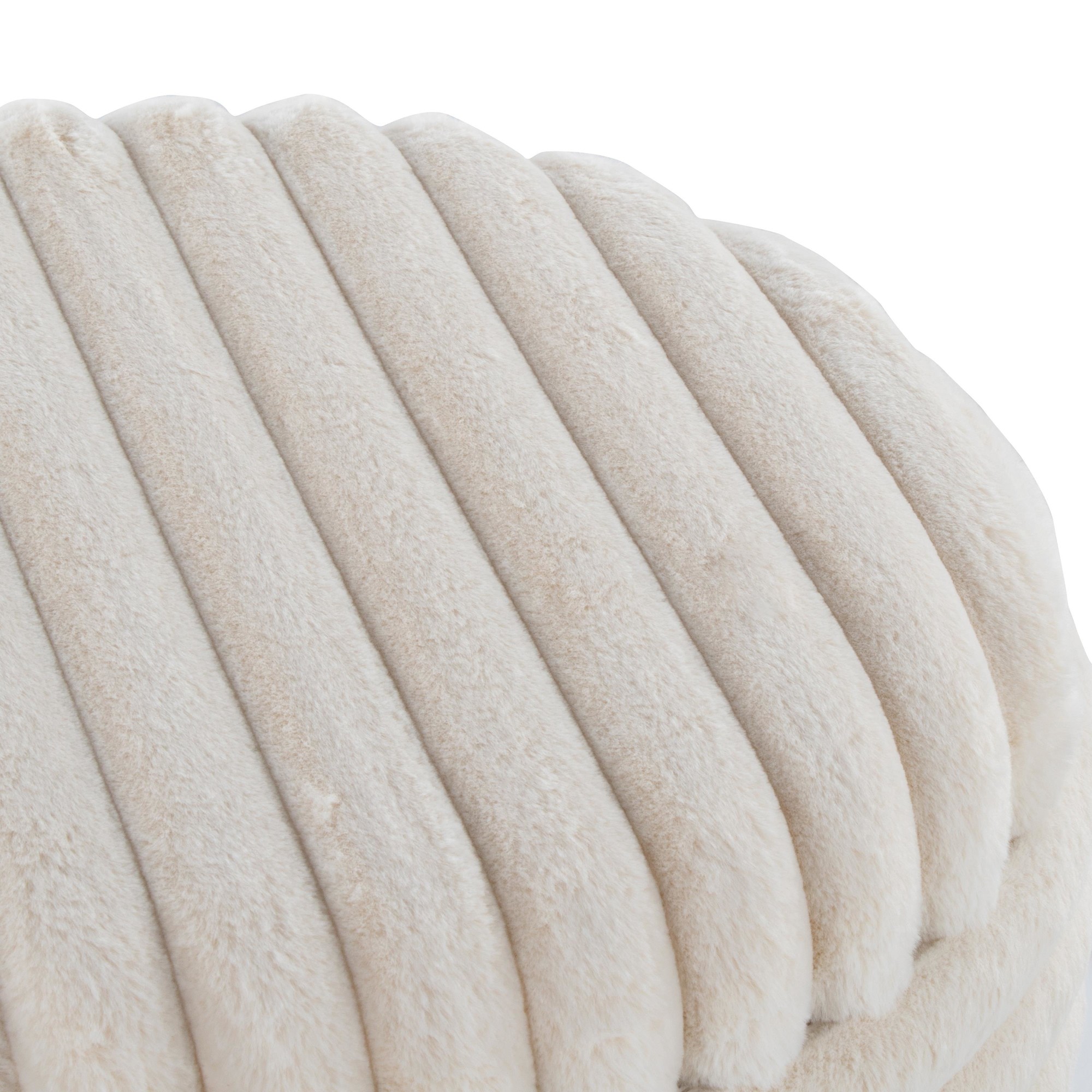 Tray Plush Cream Faux Fur Storage Ottoman Set 12 Tray Plush Cream Faux Fur Storage Ottoman Set - Image 12