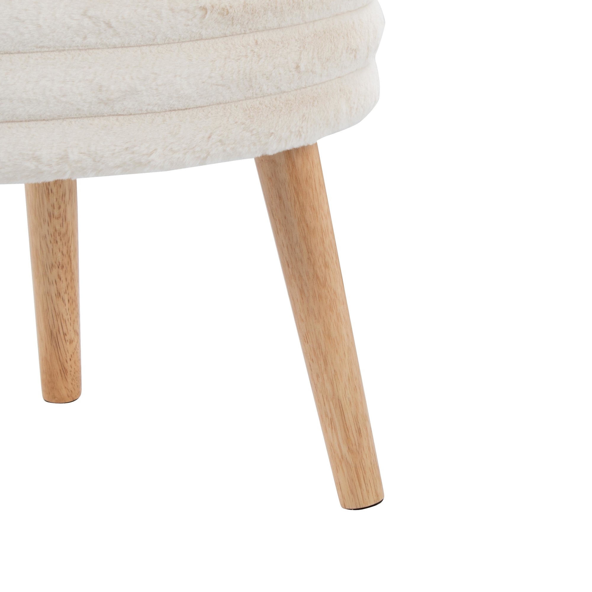 Tray Plush Cream Faux Fur Storage Ottoman Set 13 Tray Plush Cream Faux Fur Storage Ottoman Set - Image 13