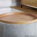 Tray Pouf 26-Inch Natural Wood Contemporary Storage Ottoman 13 Tray Pouf 26-Inch Natural Wood Contemporary Storage Ottoman