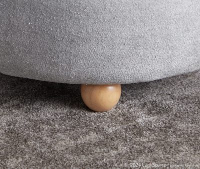 Tray Pouf 26-Inch Natural Wood Contemporary Storage Ottoman