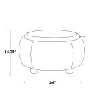 Tray Pouf 26-Inch Natural Wood Contemporary Storage Ottoman 21 Tray Pouf 26-Inch Natural Wood Contemporary Storage Ottoman