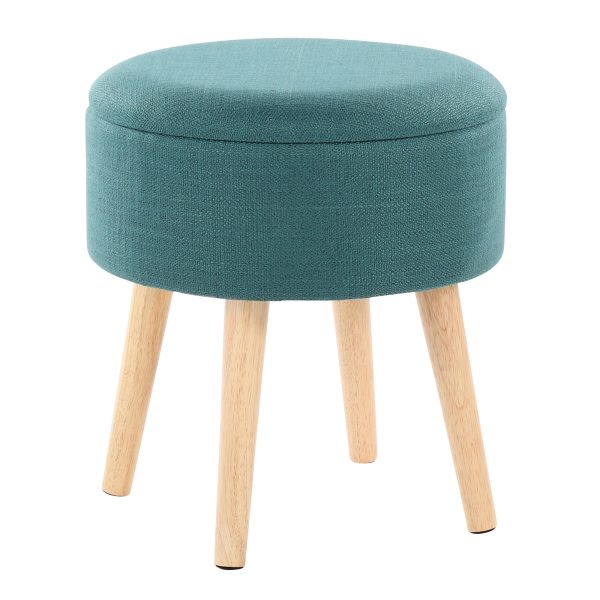 Tray Teal Contemporary Storage Ottoman Set 6