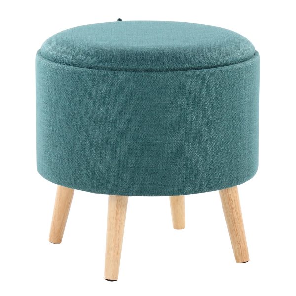 Tray Teal Contemporary Storage Ottoman Set 8