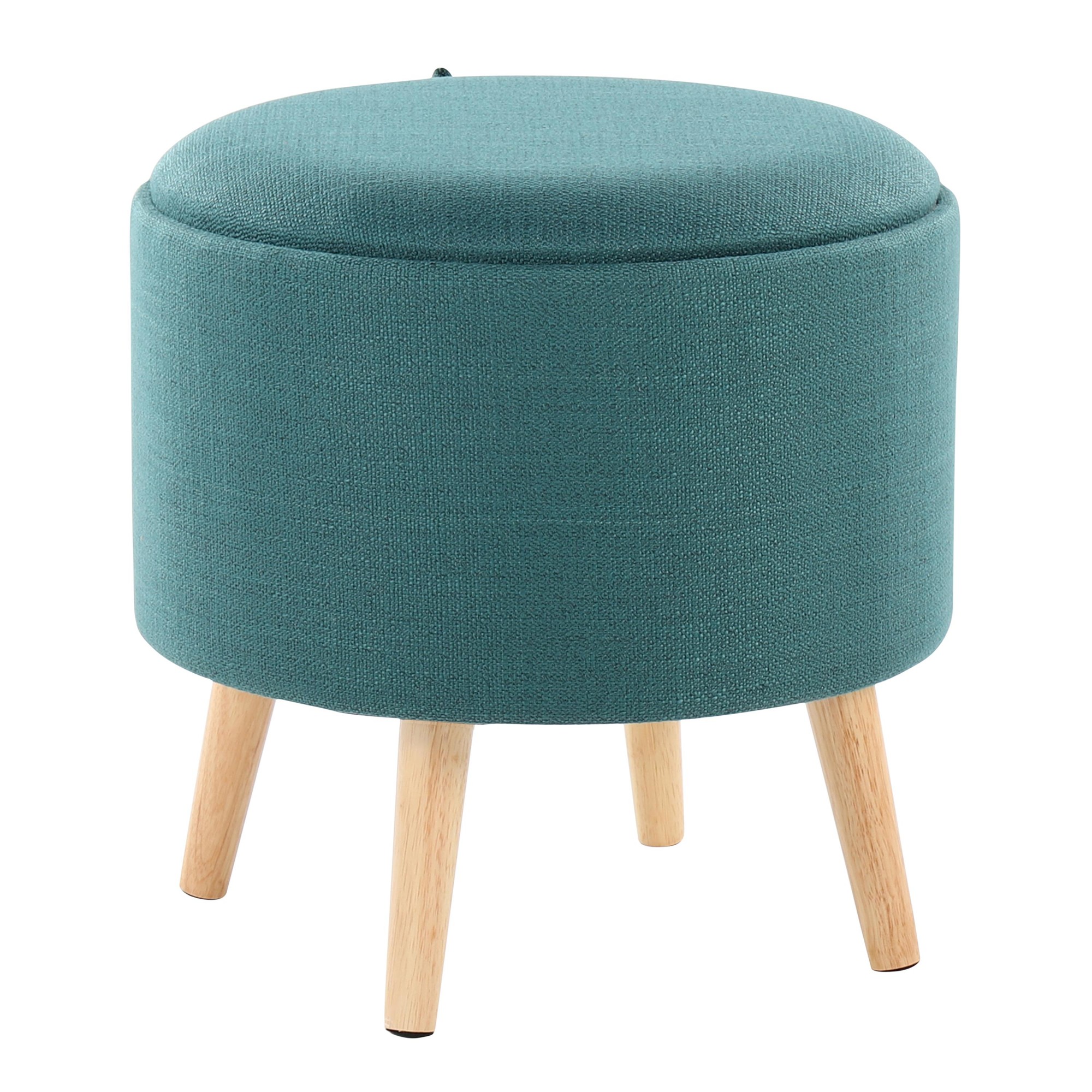 Tray Teal Contemporary Storage Ottoman Set 9 Tray Teal Contemporary Storage Ottoman Set - Image 9