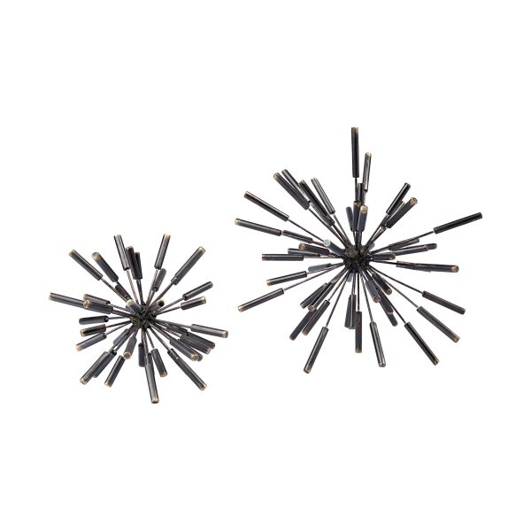 Trella I Small 9L x 9W Black Metal Decorative Orb 4
