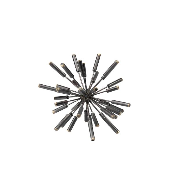 Trella I Small 9L x 9W Black Metal Decorative Orb