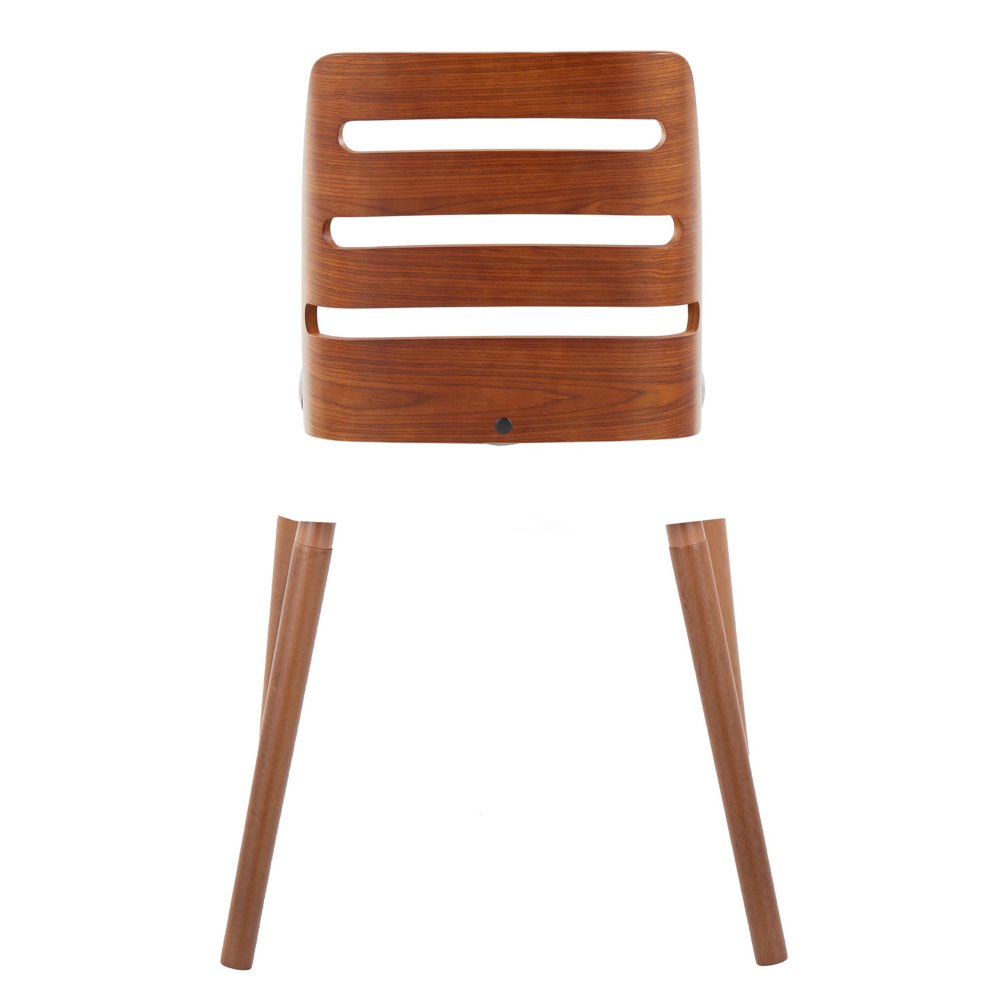 Trevi Mid-Century Modern Walnut and Grey Accent Chairs 7 Trevi Mid-Century Modern Walnut and Grey Accent Chairs - Image 7
