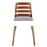Trevi Mid-Century Modern Walnut and Grey Accent Chairs 18 Trevi Mid-Century Modern Walnut and Grey Accent Chairs