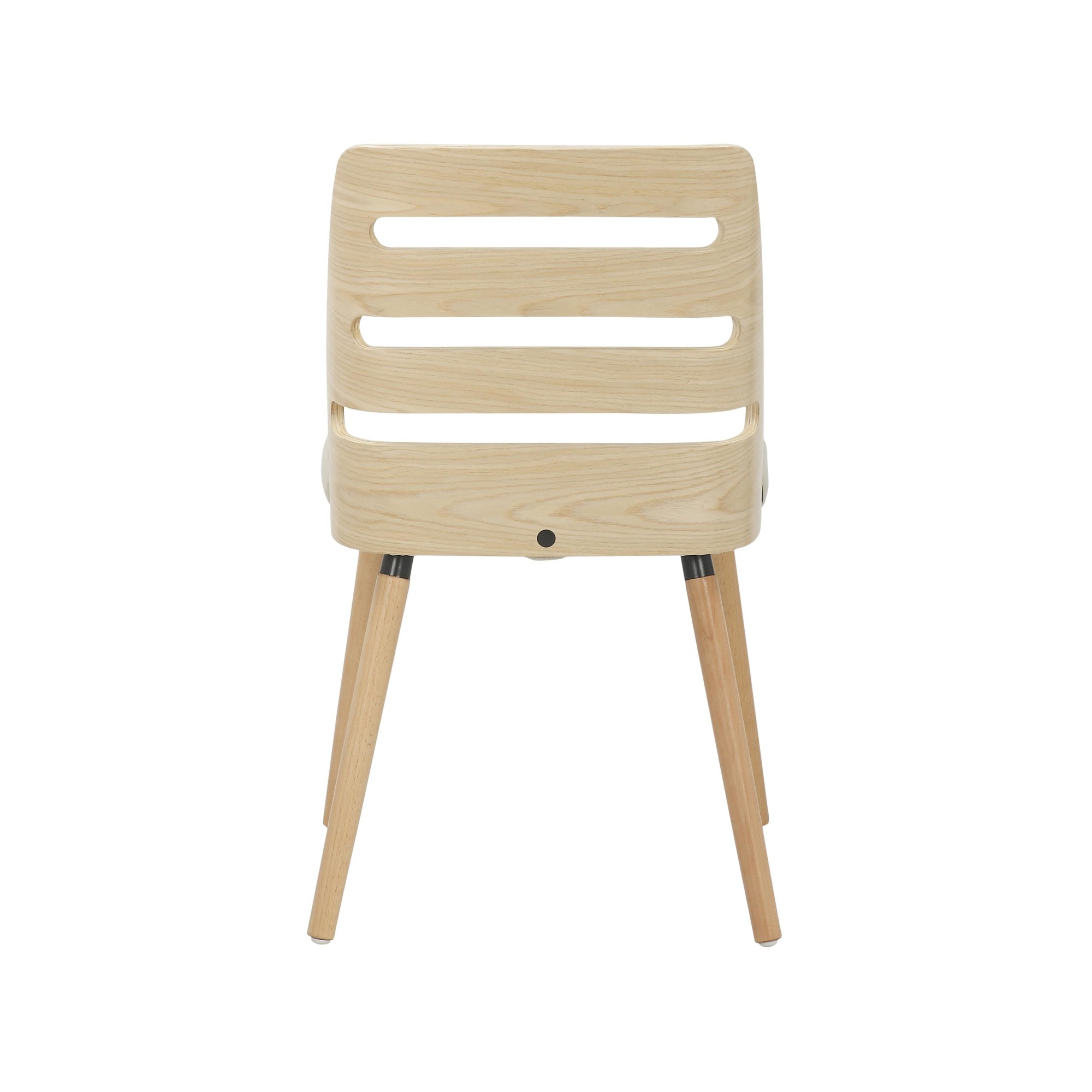 Trevi Mid-Century Natural Wood Cream Fabric Accent Chair 7 Trevi Mid-Century Natural Wood Cream Fabric Accent Chair - Image 7