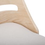 Trevi Natural Wood Cream Mid-Century Modern Dining Chairs 29 Trevi Natural Wood Cream Mid-Century Modern Dining Chairs
