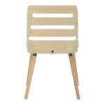 Trevi Natural Wood Cream Mid-Century Modern Dining Chairs 26 Trevi Natural Wood Cream Mid-Century Modern Dining Chairs