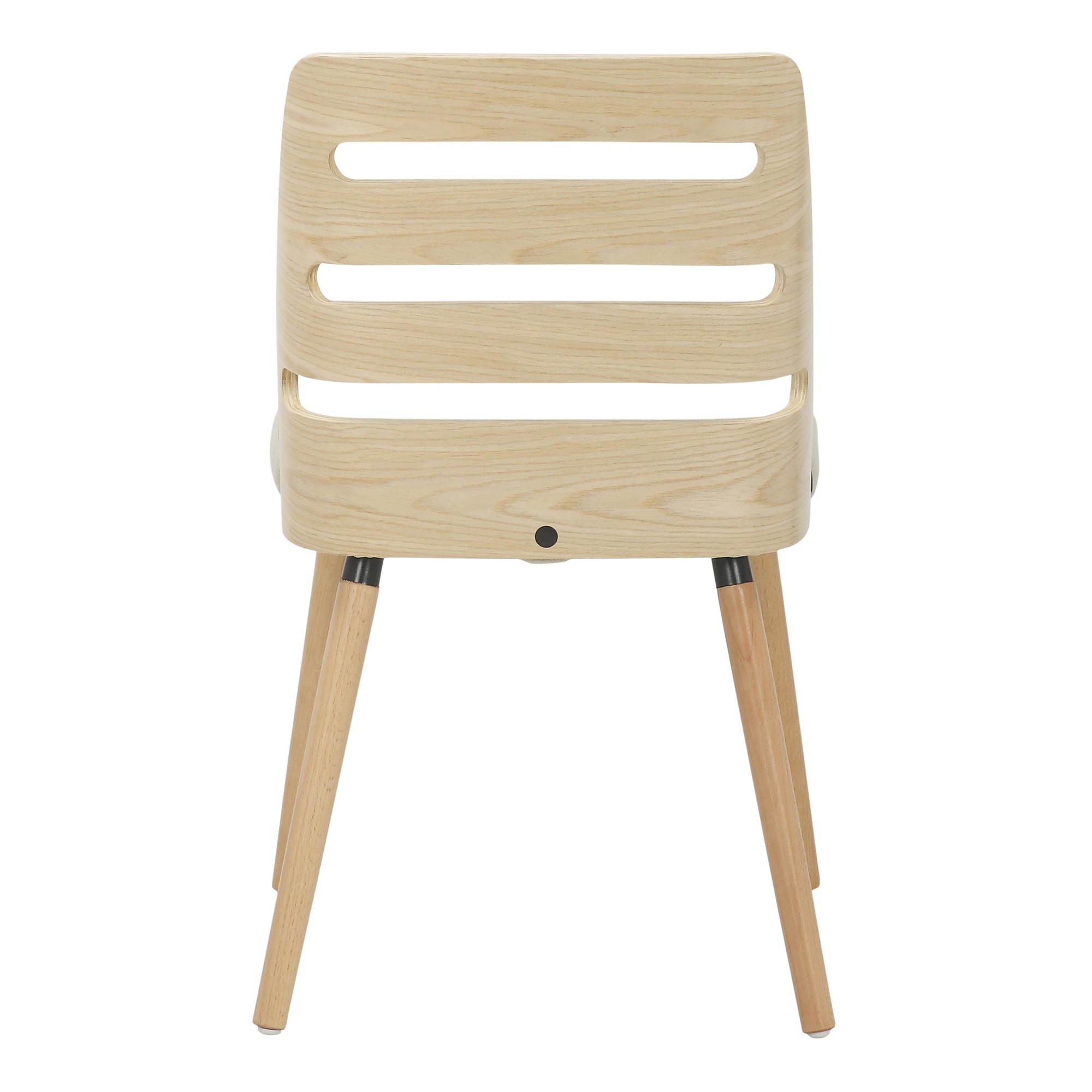 Trevi Natural Wood Cream Mid-Century Modern Dining Chairs 10 Trevi Natural Wood Cream Mid-Century Modern Dining Chairs - Image 10