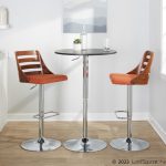 Trevi Orange Mid-Century Modern Adjustable Swivel Barstools (Set of 2) 13 Trevi Orange Mid-Century Modern Adjustable Swivel Barstools (Set of 2)