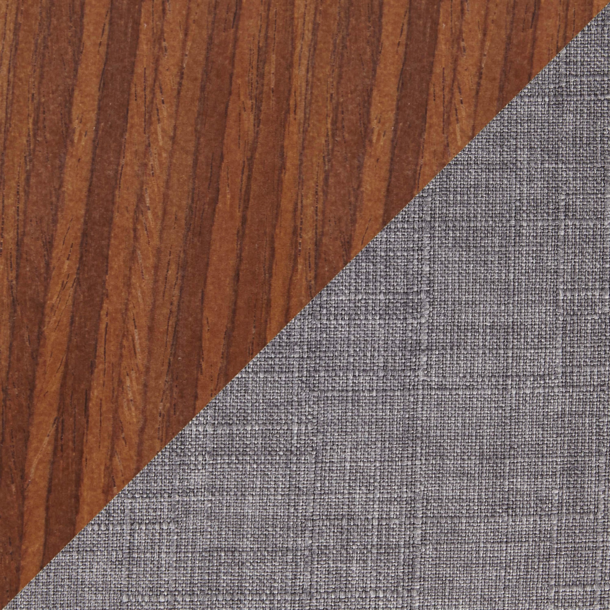 Trevi Walnut Wood Grey Fabric Mid-Century Modern Counter Stools (Set of 2) 11 Trevi Walnut Wood Grey Fabric Mid-Century Modern Counter Stools (Set of 2) - Image 11