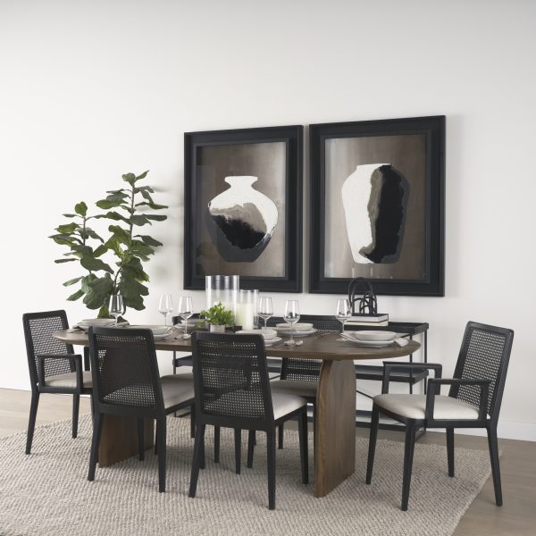 Trey 72.0L x 16.0W x 30.0H Black Metal WGlass Console Table 3