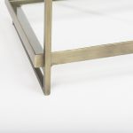 Trey 72.0L x 16.0W x 30.0H Gold Metal W/Glass Console Table
