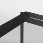Trey Black Metal W/Glass Accent Table