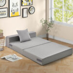 Tri-Fold Sofa Bed Mattress with Pillow for Compact Spaces