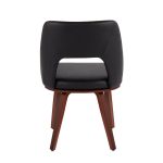 Triad Mid-Century Modern Walnut Bamboo Black Faux Leather Chairs (Set of 2) 16 Triad Mid-Century Modern Walnut Bamboo Black Faux Leather Chairs (Set of 2)